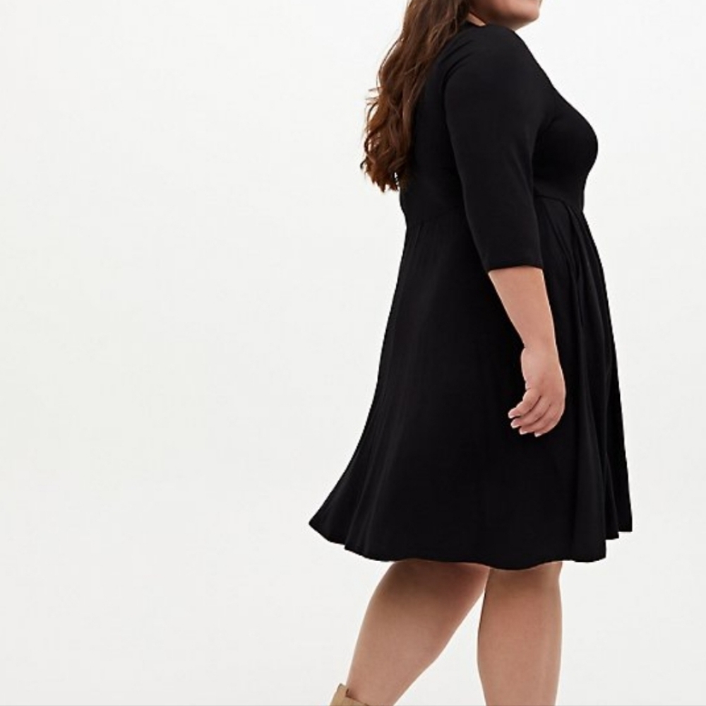Torrid Super Soft Black Mock Midi Dress - Picture 2 of 13
